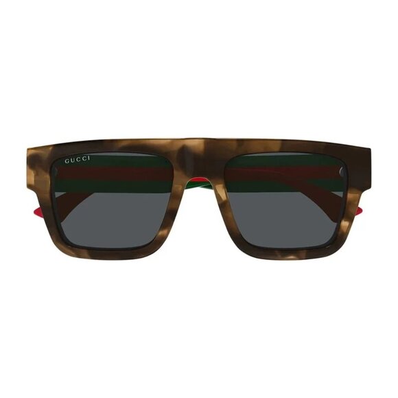 NEW GUCCI SUNGLASSES GG1868S 003 HAVANA/GREEN UNISEX SQUARE EYEWEAR - Picture 2 of 3